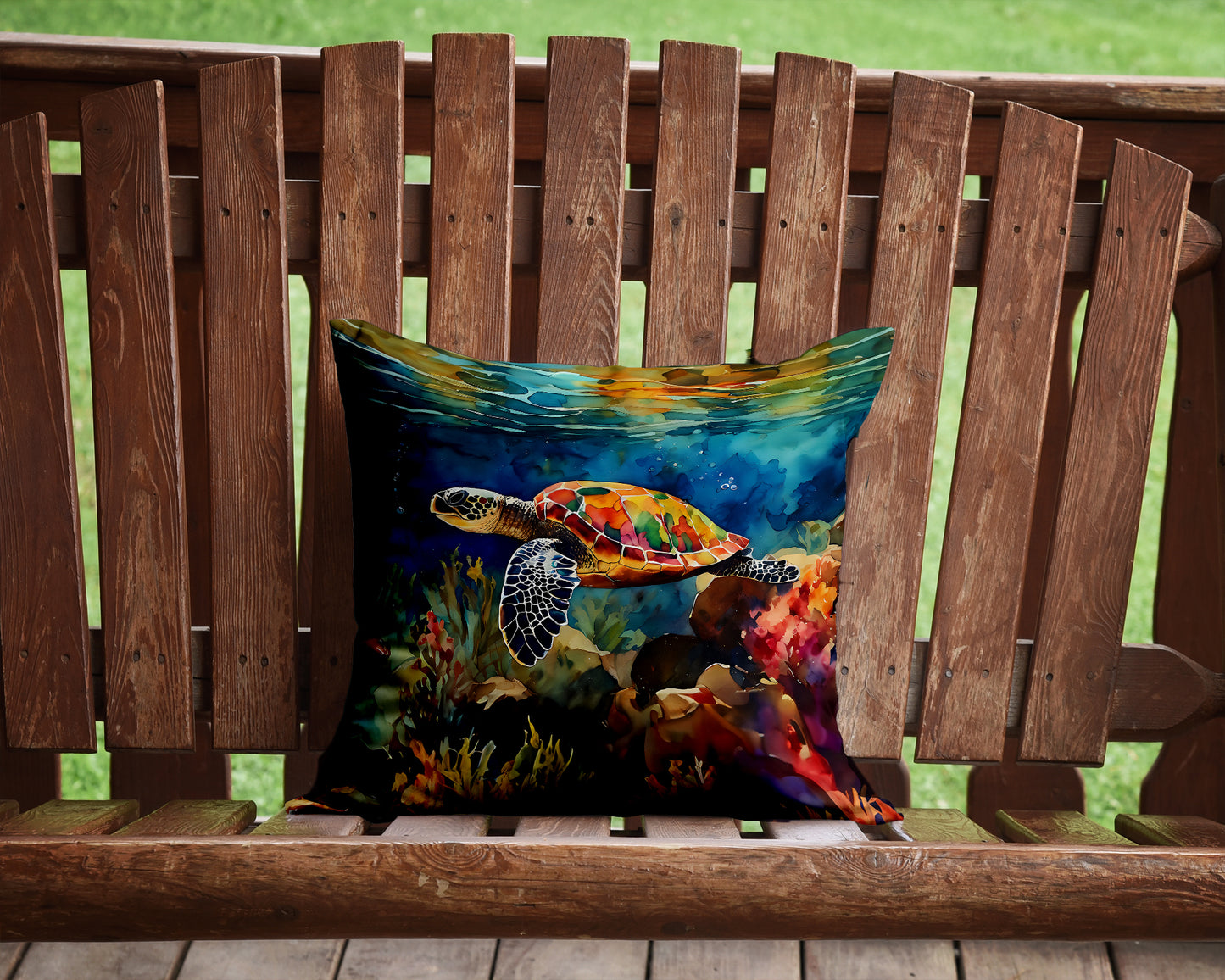 Loggerhead Sea Turtle Throw Pillow