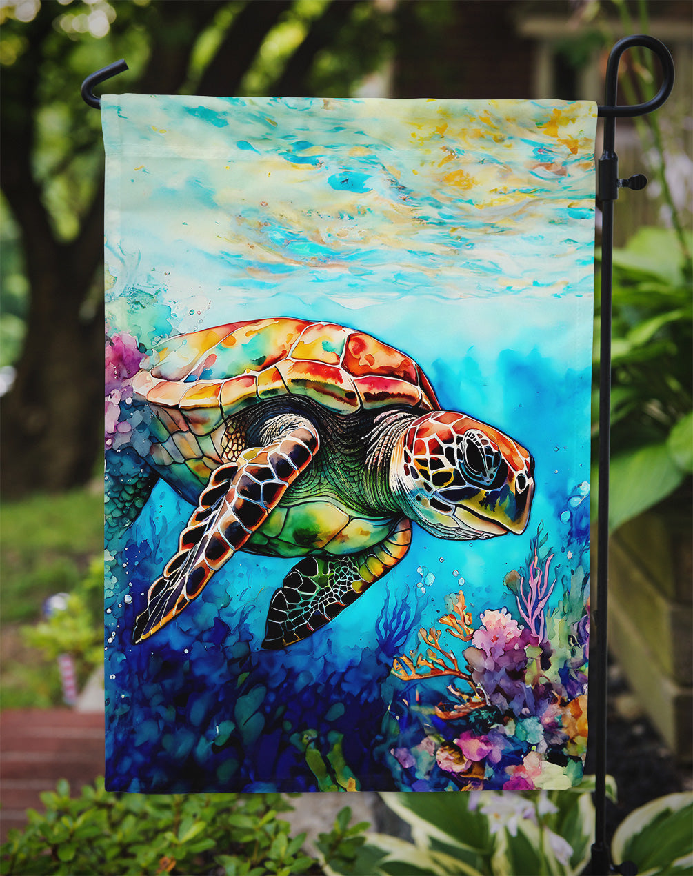 Loggerhead Sea Turtle Garden Flag