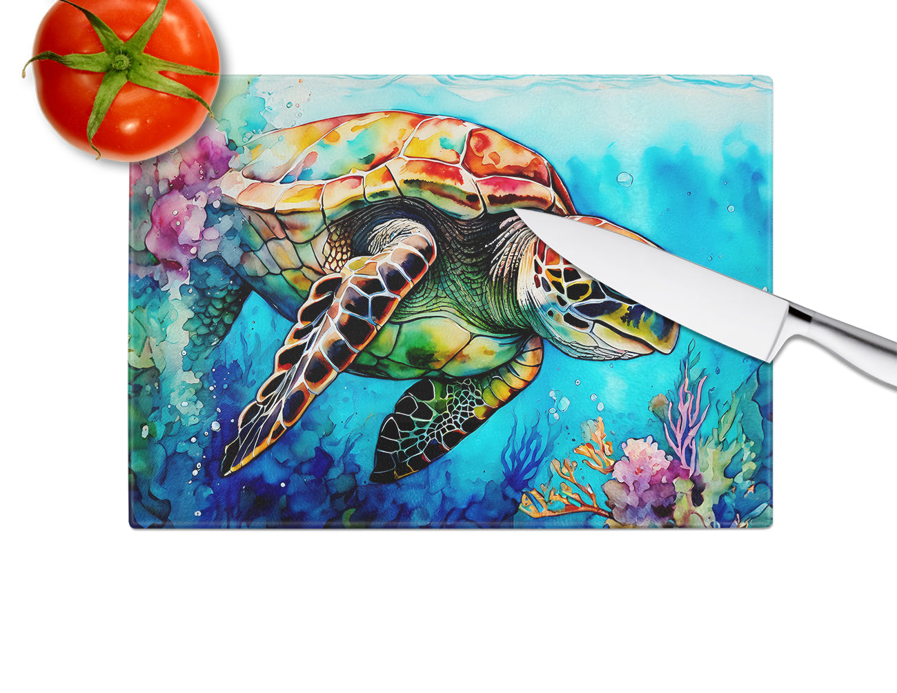 Loggerhead Sea Turtle Glass Cutting Board