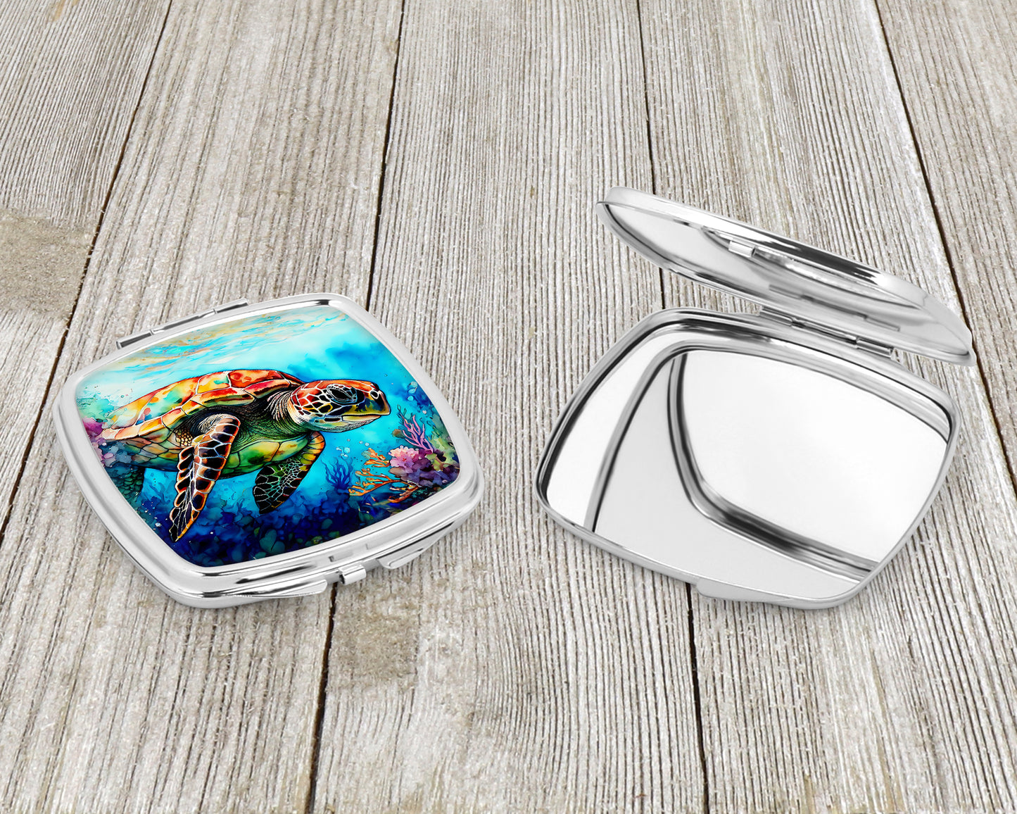 Loggerhead Sea Turtle Compact Mirror