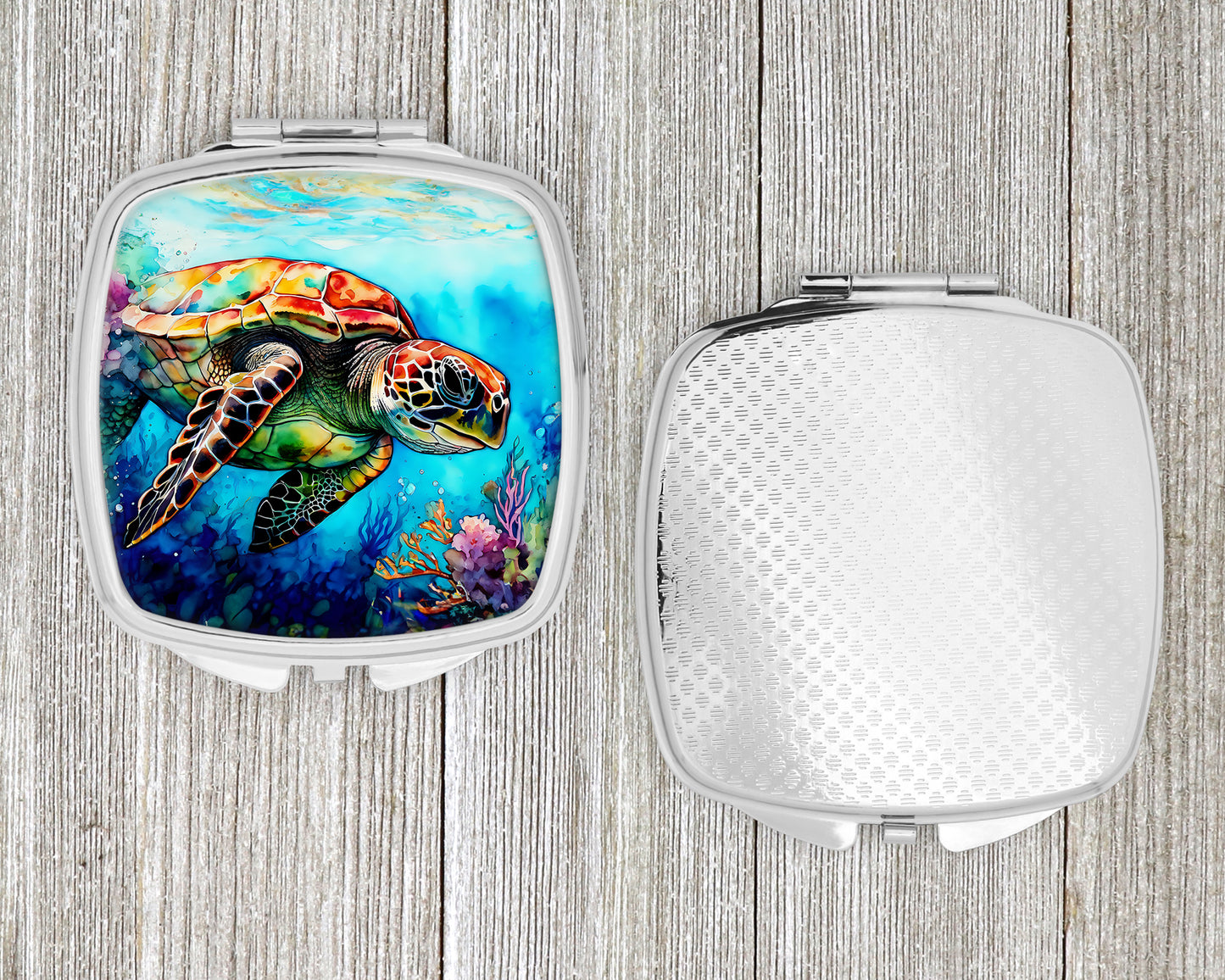 Loggerhead Sea Turtle Compact Mirror