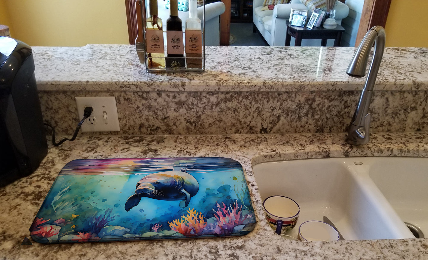Manatee Dish Drying Mat