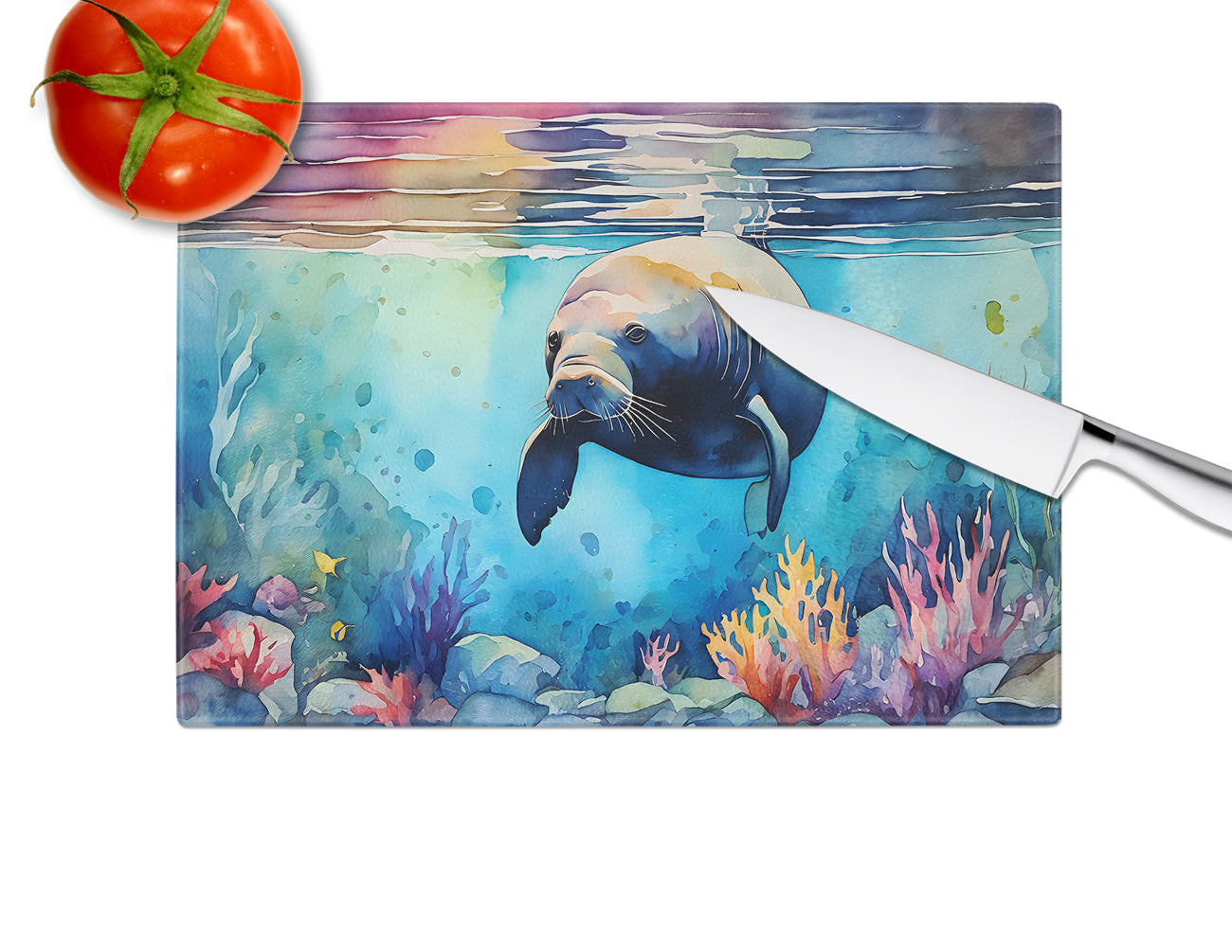 Manatee Glass Cutting Board