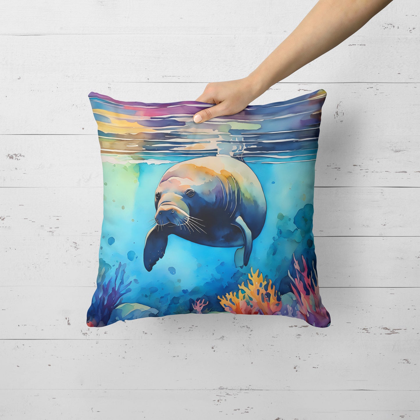 Manatee Throw Pillow