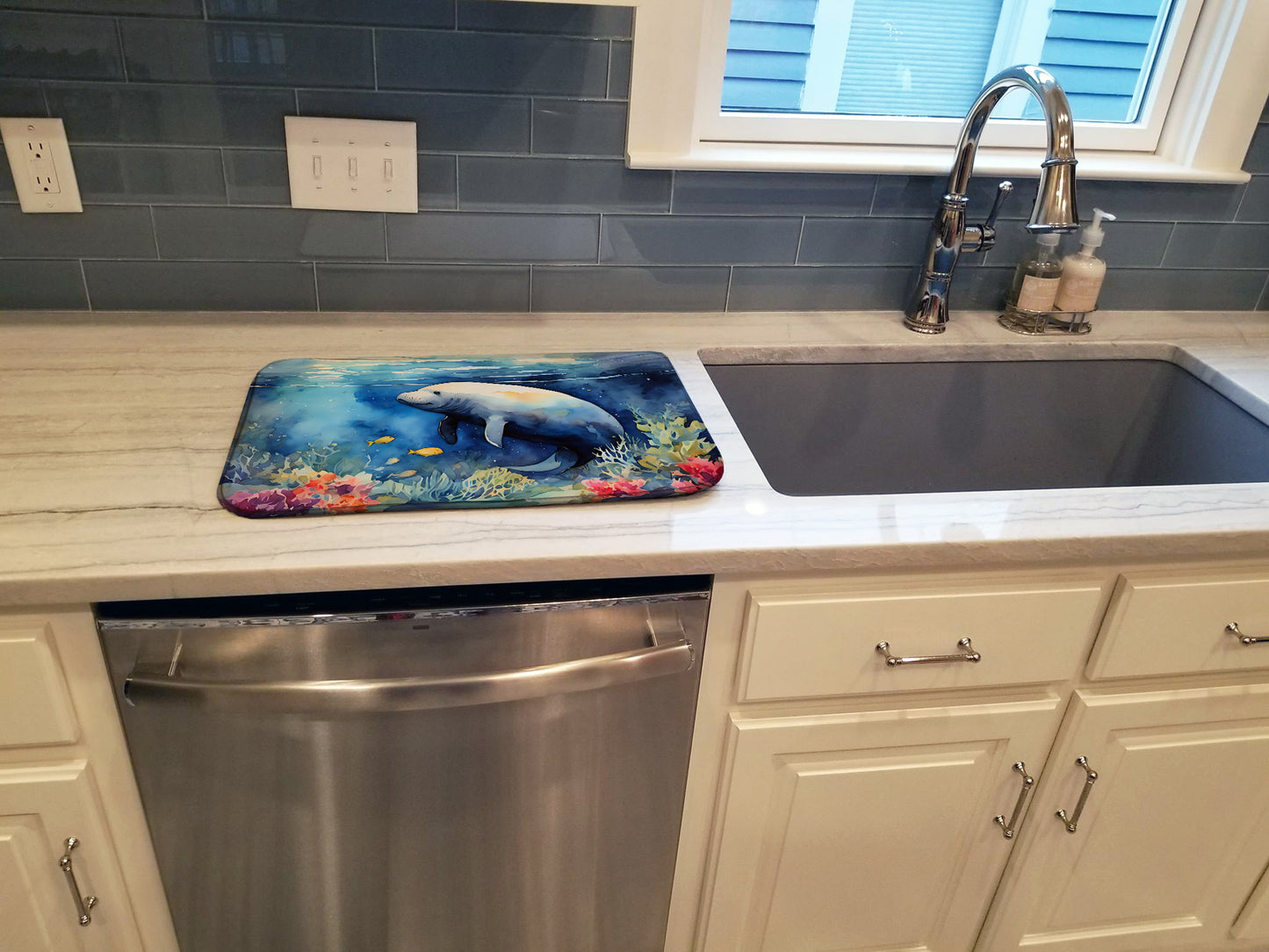 Manatee Dish Drying Mat