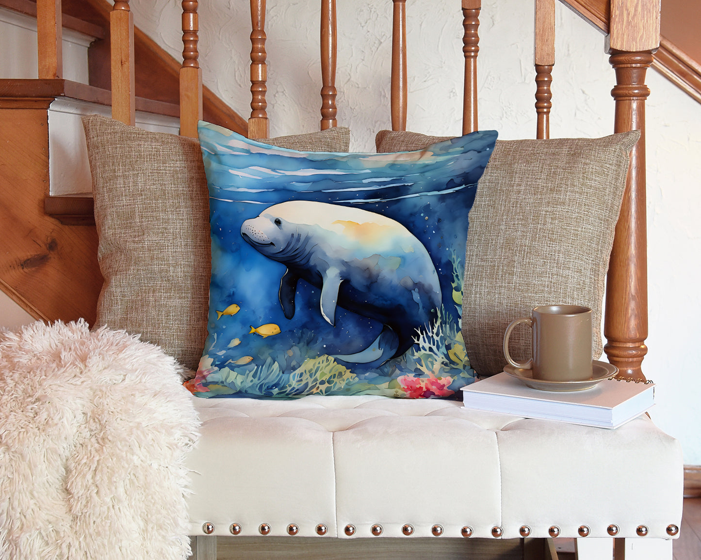 Manatee Throw Pillow