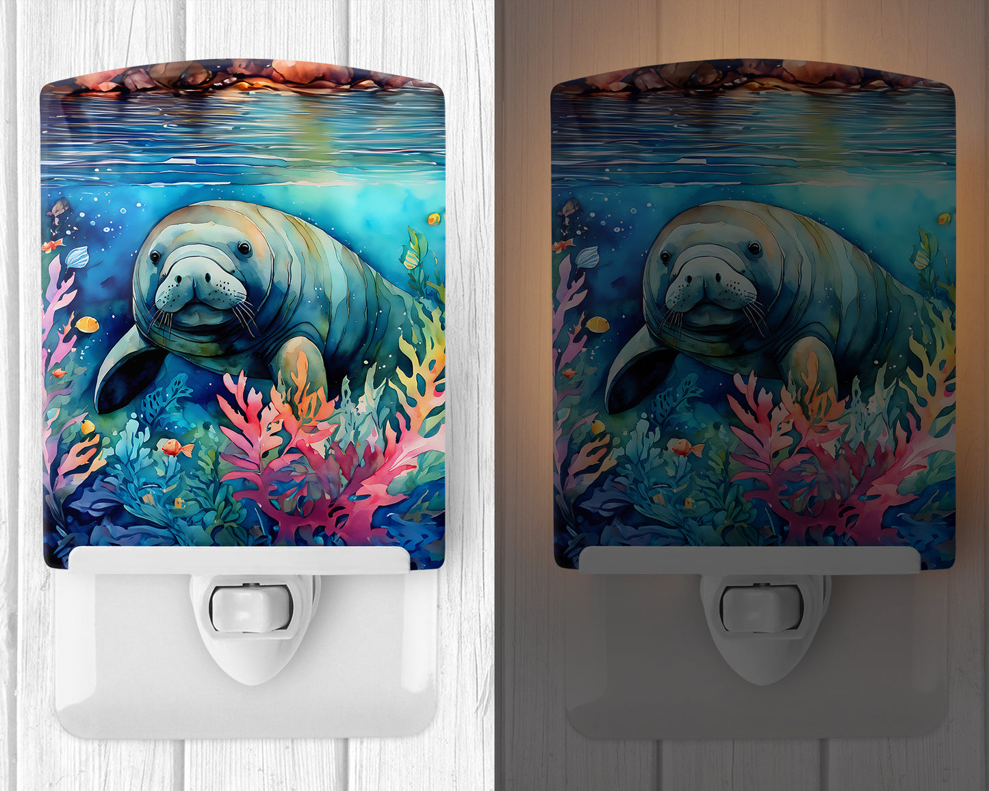 Manatee Ceramic Night Light