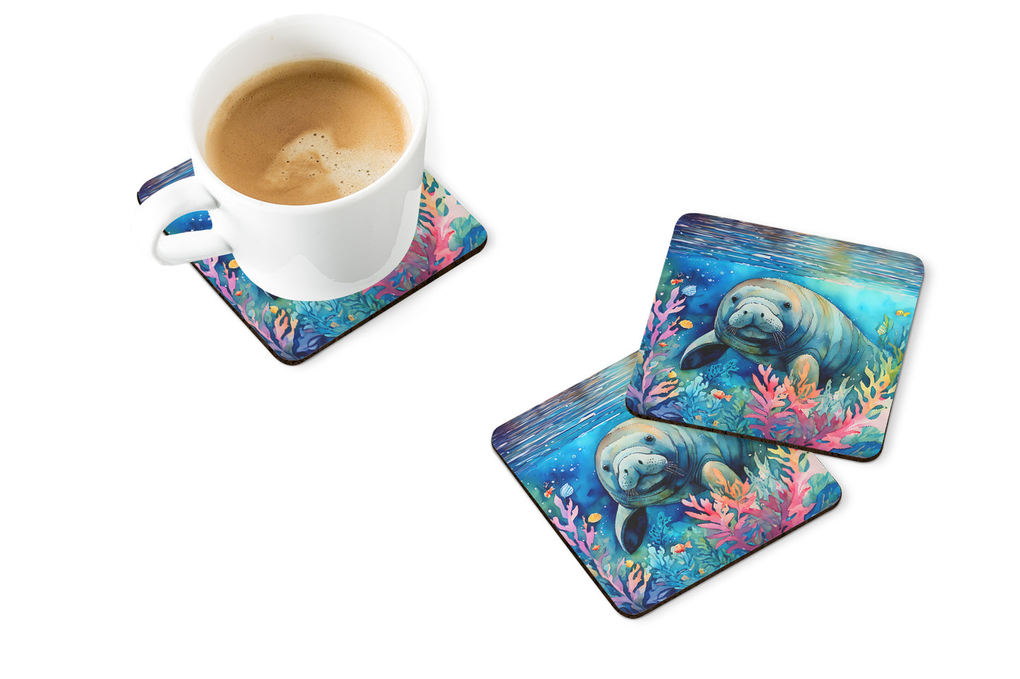 Manatee Foam Coasters