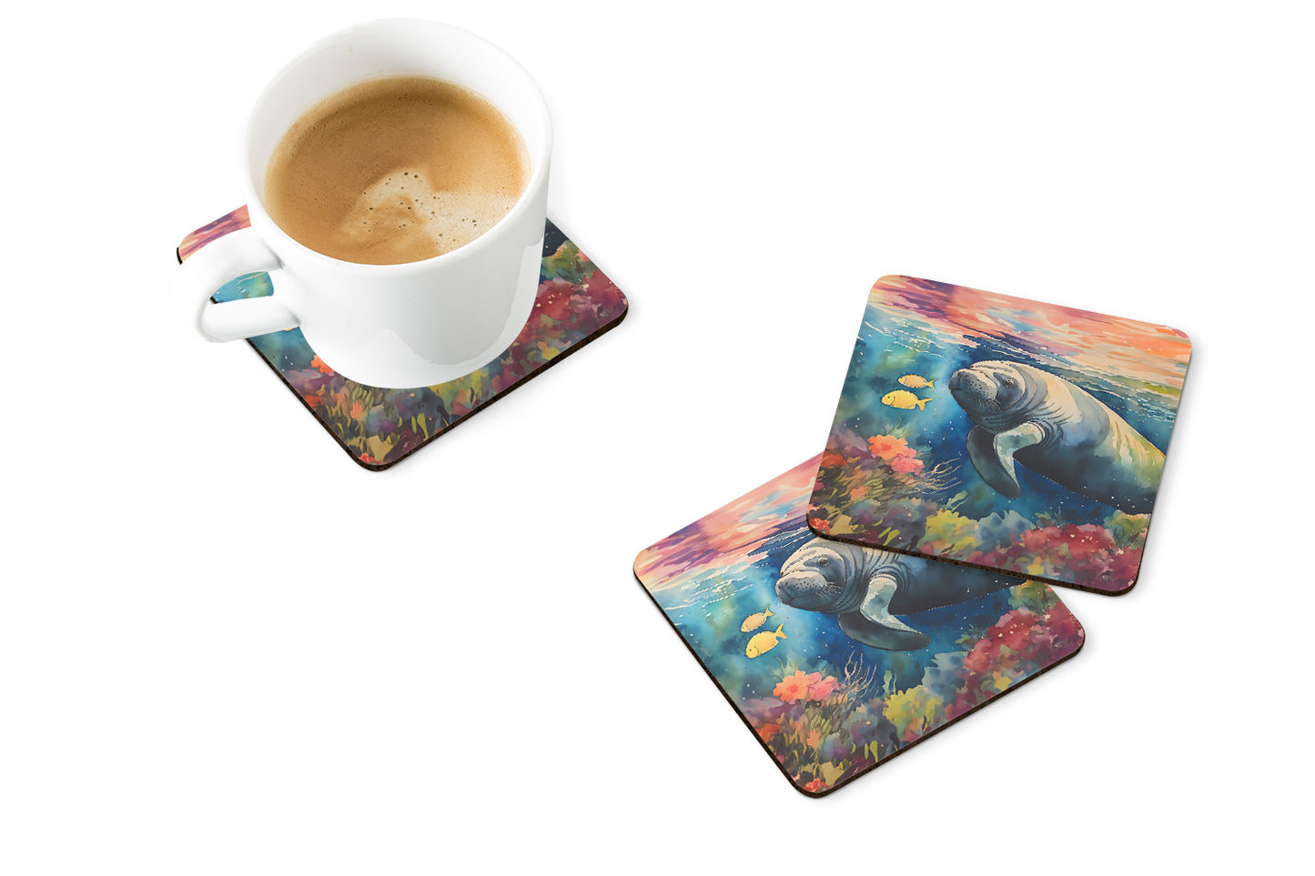 Manatee Foam Coasters