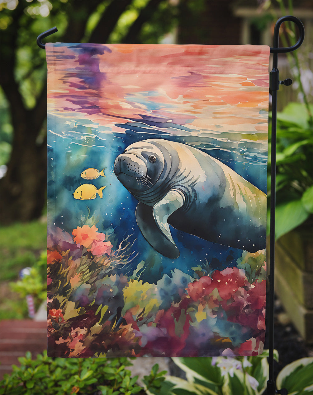 Manatee Garden Flag