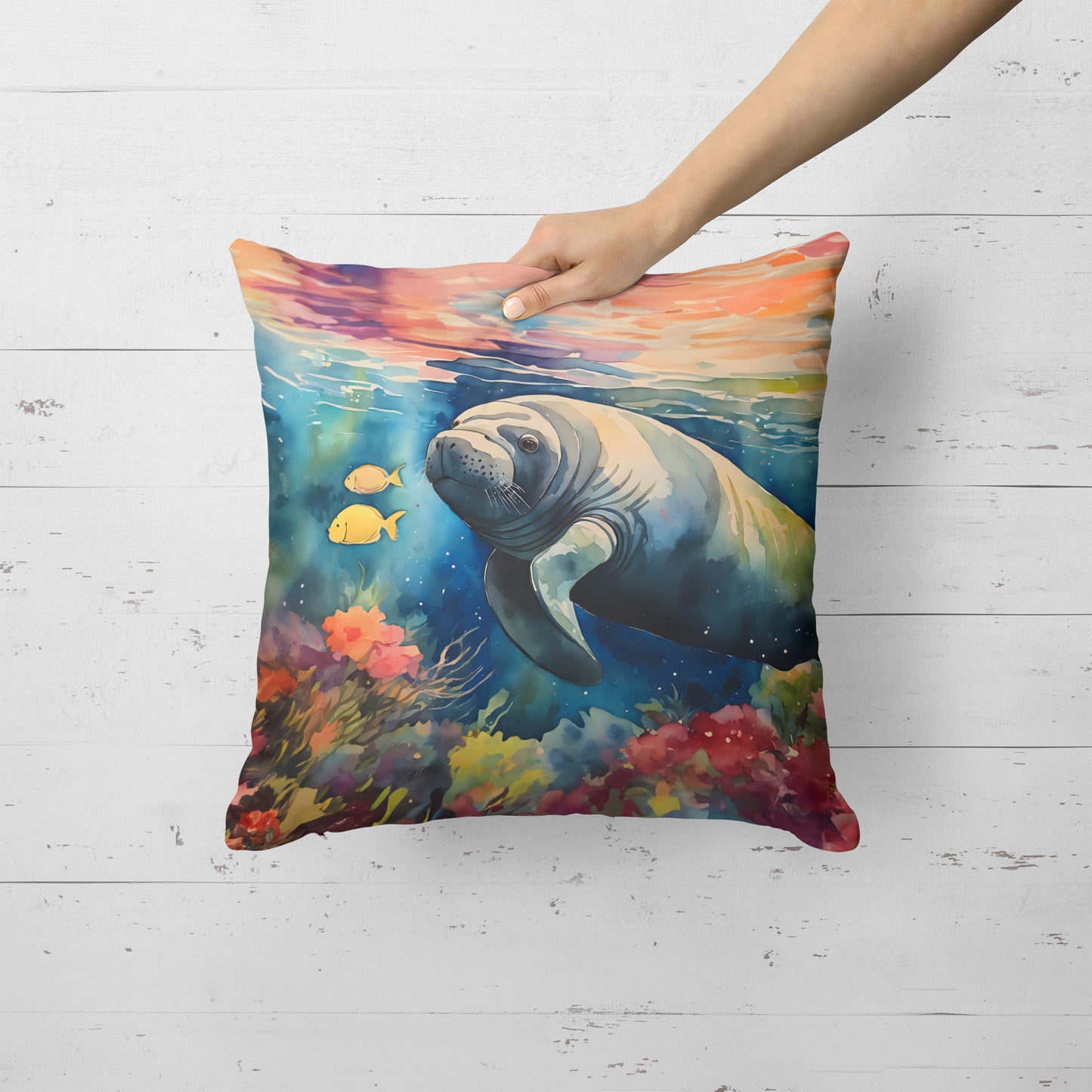 Manatee Throw Pillow