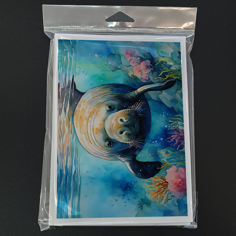 Manatee Greeting Cards Pack of 8