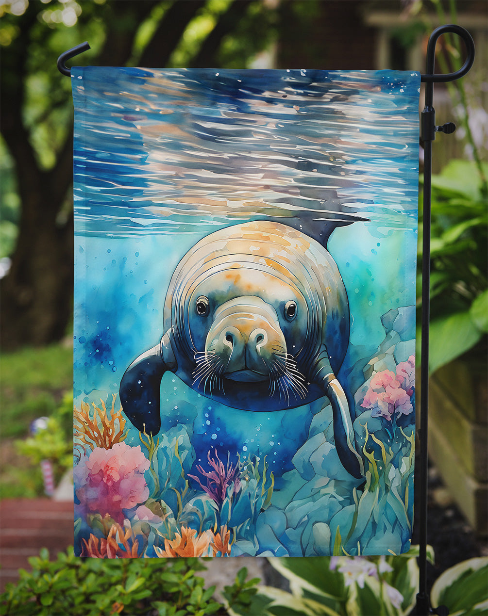 Manatee Garden Flag