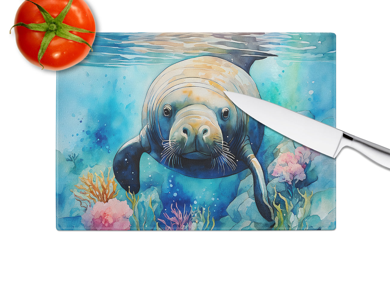 Manatee Glass Cutting Board