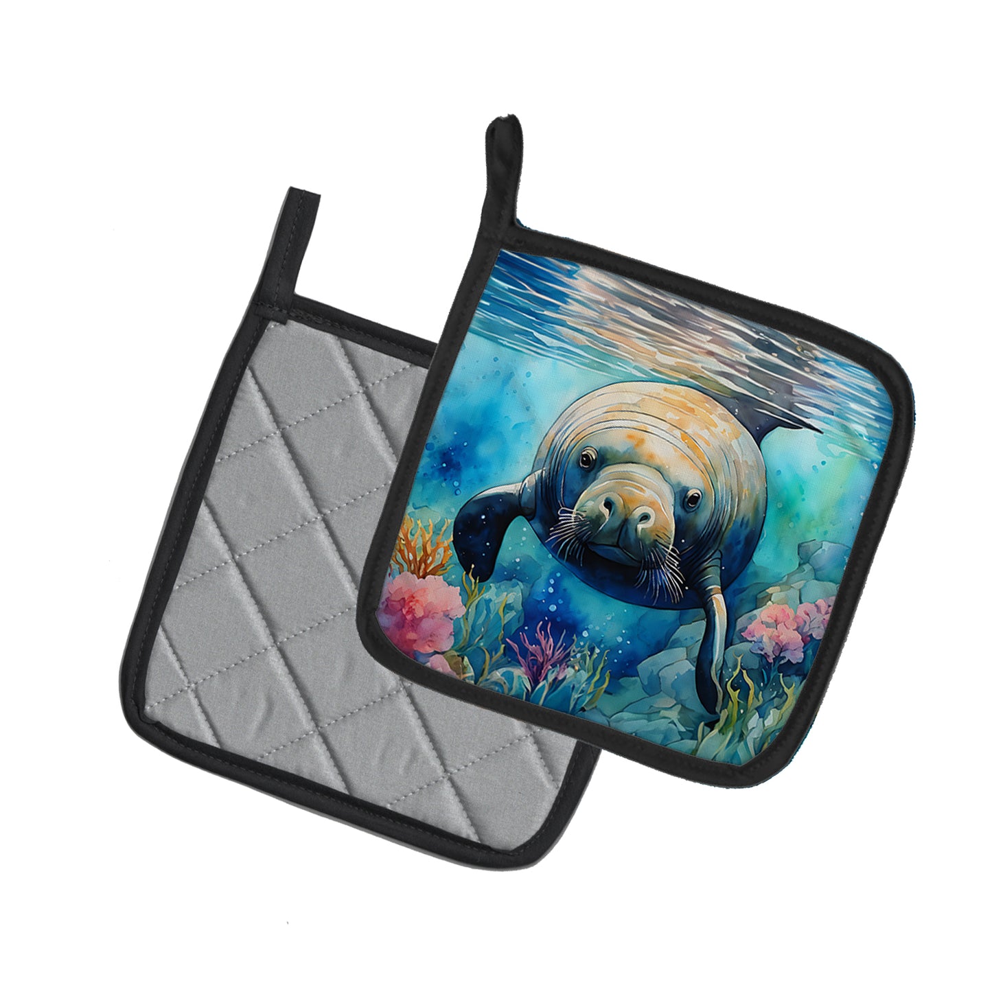 Manatee Pair of Pot Holders