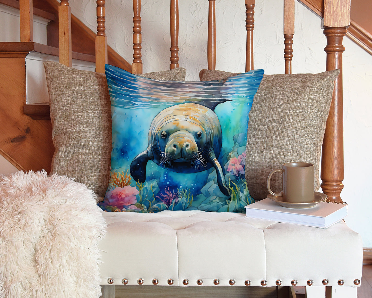 Manatee Throw Pillow