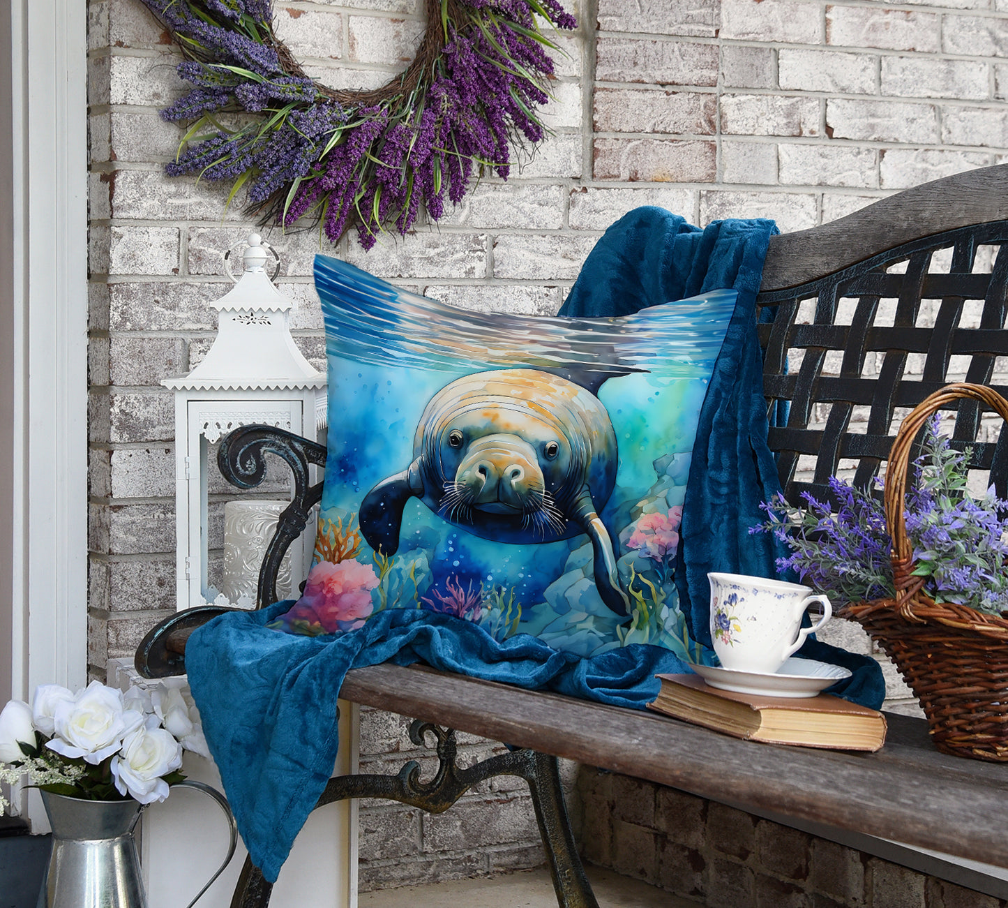 Manatee Throw Pillow