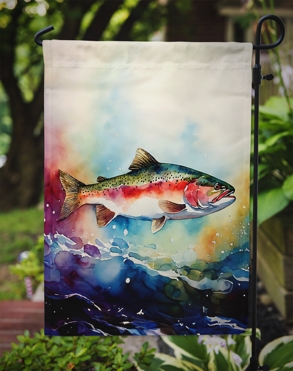 Rainbow Trout Garden Flag