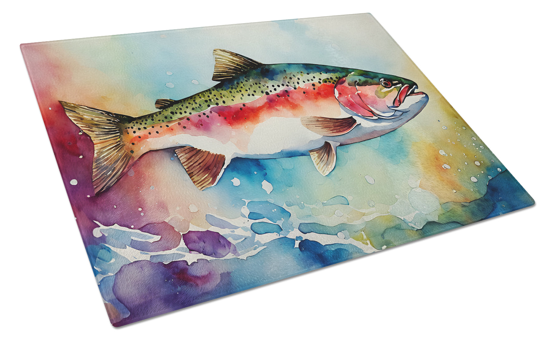 Buy this Rainbow Trout Glass Cutting Board