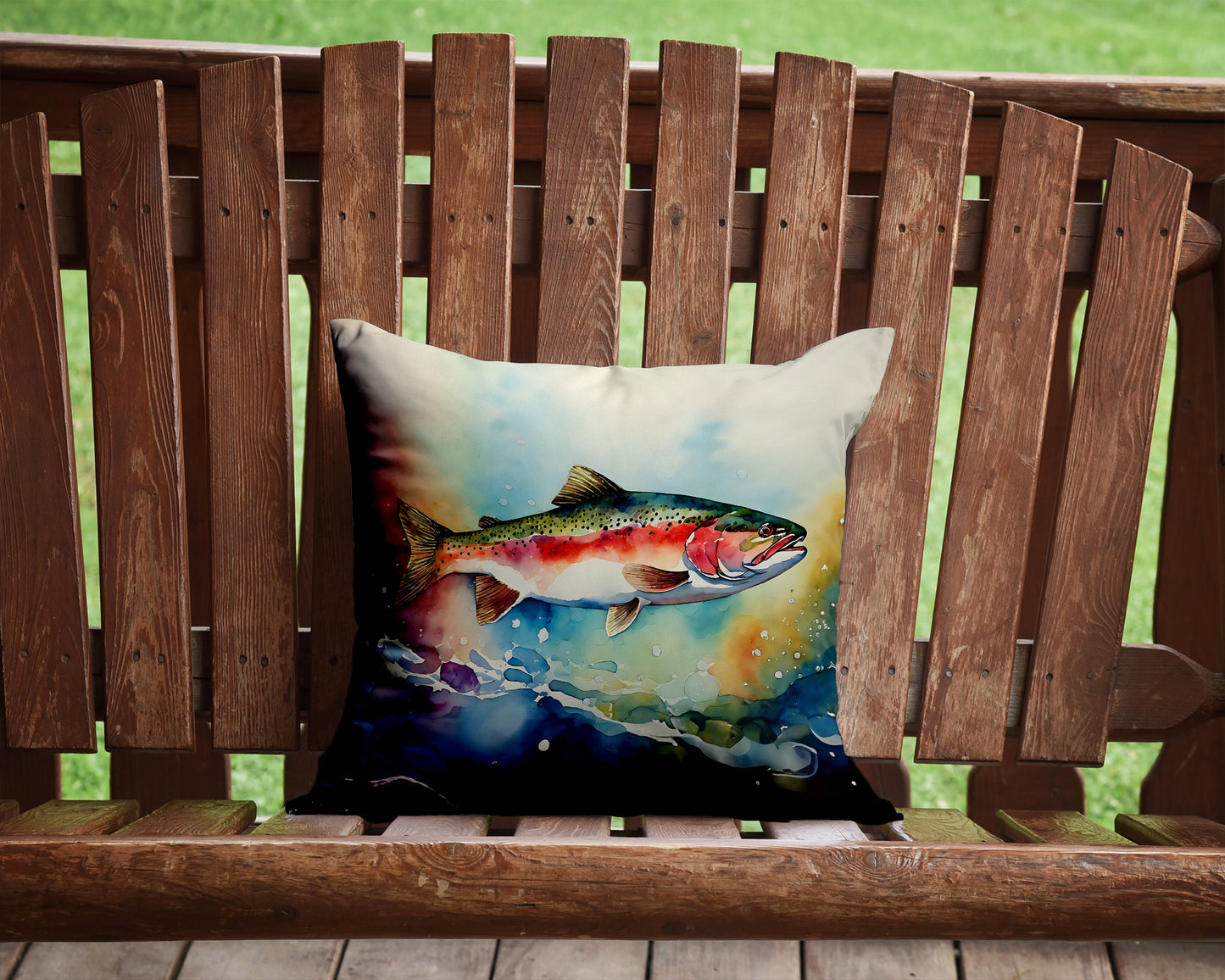 Rainbow Trout Throw Pillow