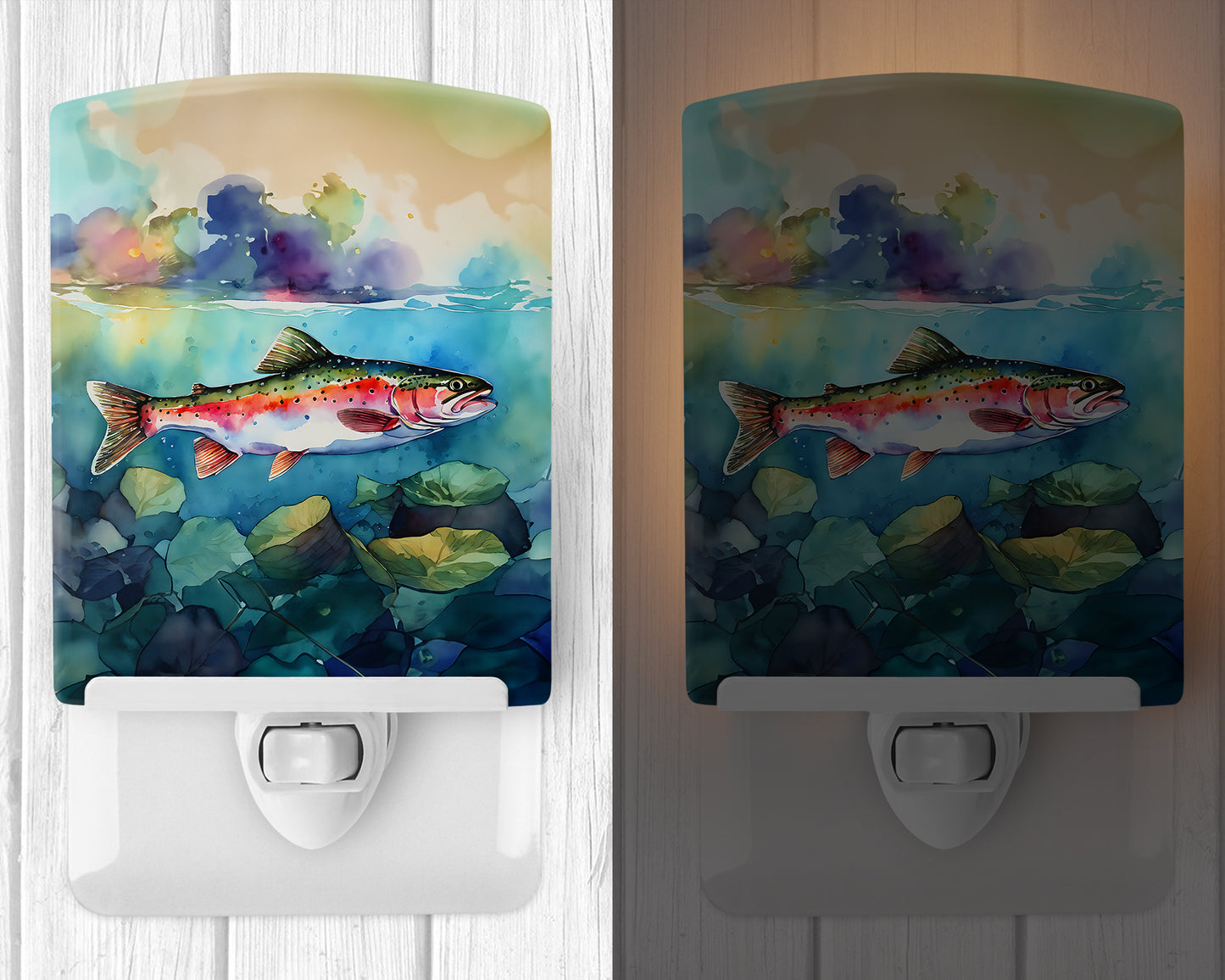 Rainbow Trout Ceramic Night Light
