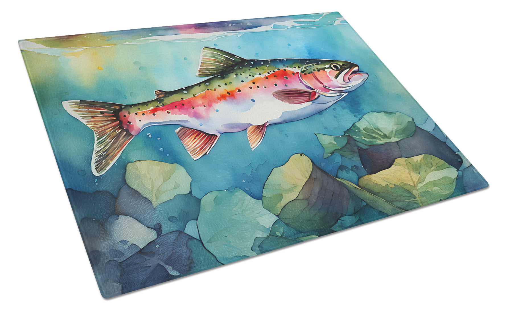 Buy this Rainbow Trout Glass Cutting Board