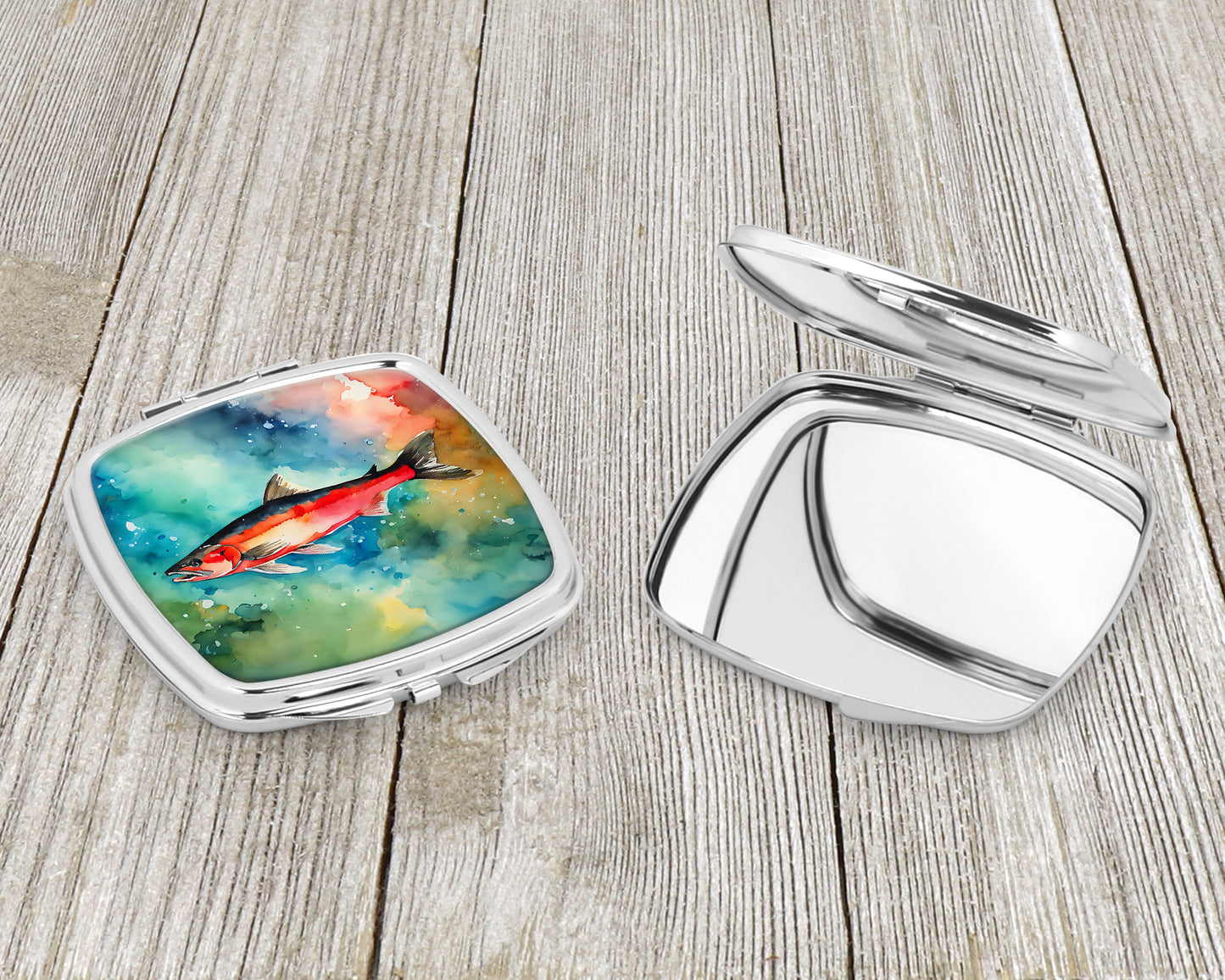 Salmon Compact Mirror