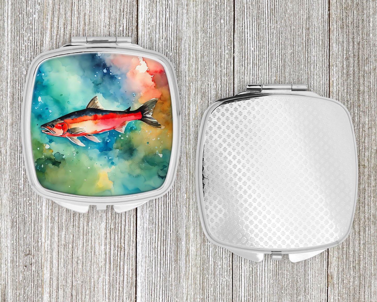 Salmon Compact Mirror