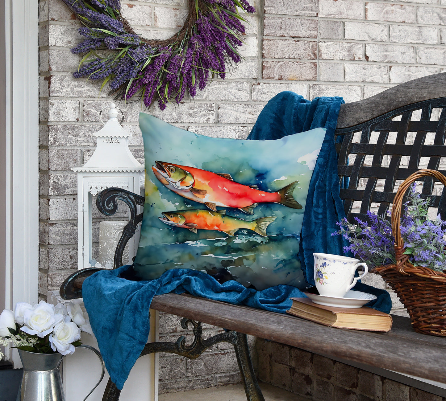 Salmon Throw Pillow