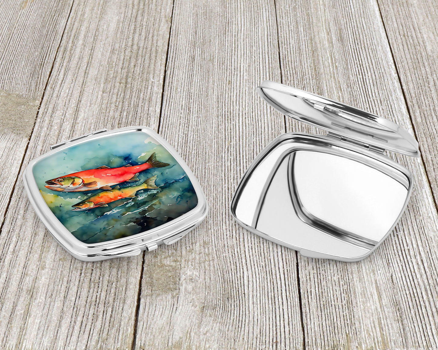 Salmon Compact Mirror