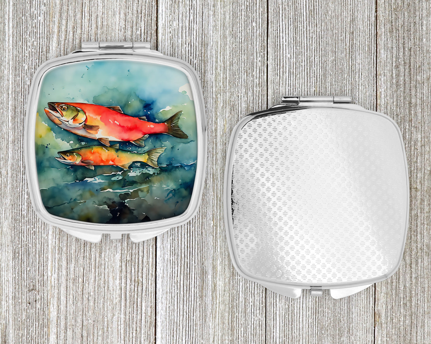 Salmon Compact Mirror