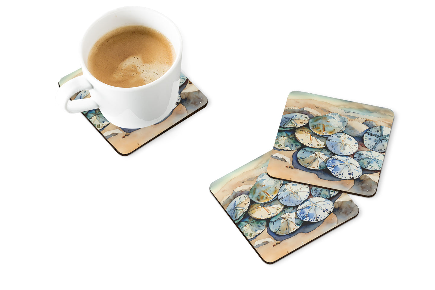 Sand Dollars Foam Coasters