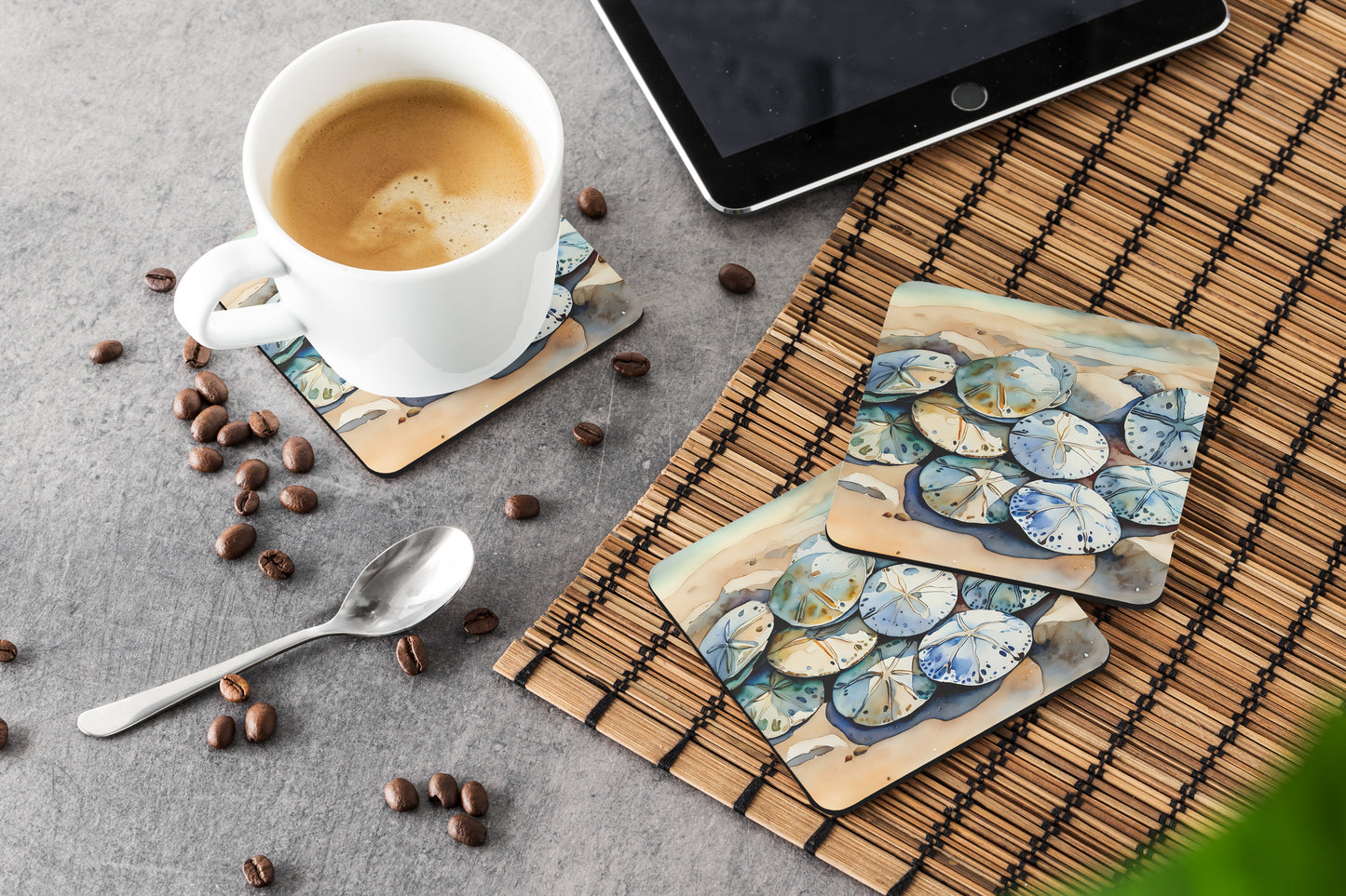 Sand Dollars Foam Coasters