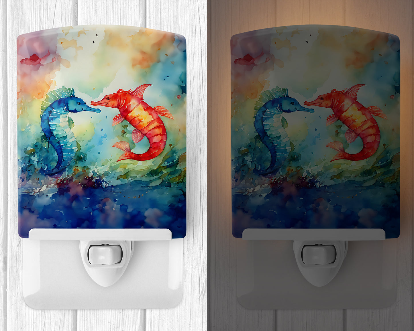 Seahorses Ceramic Night Light