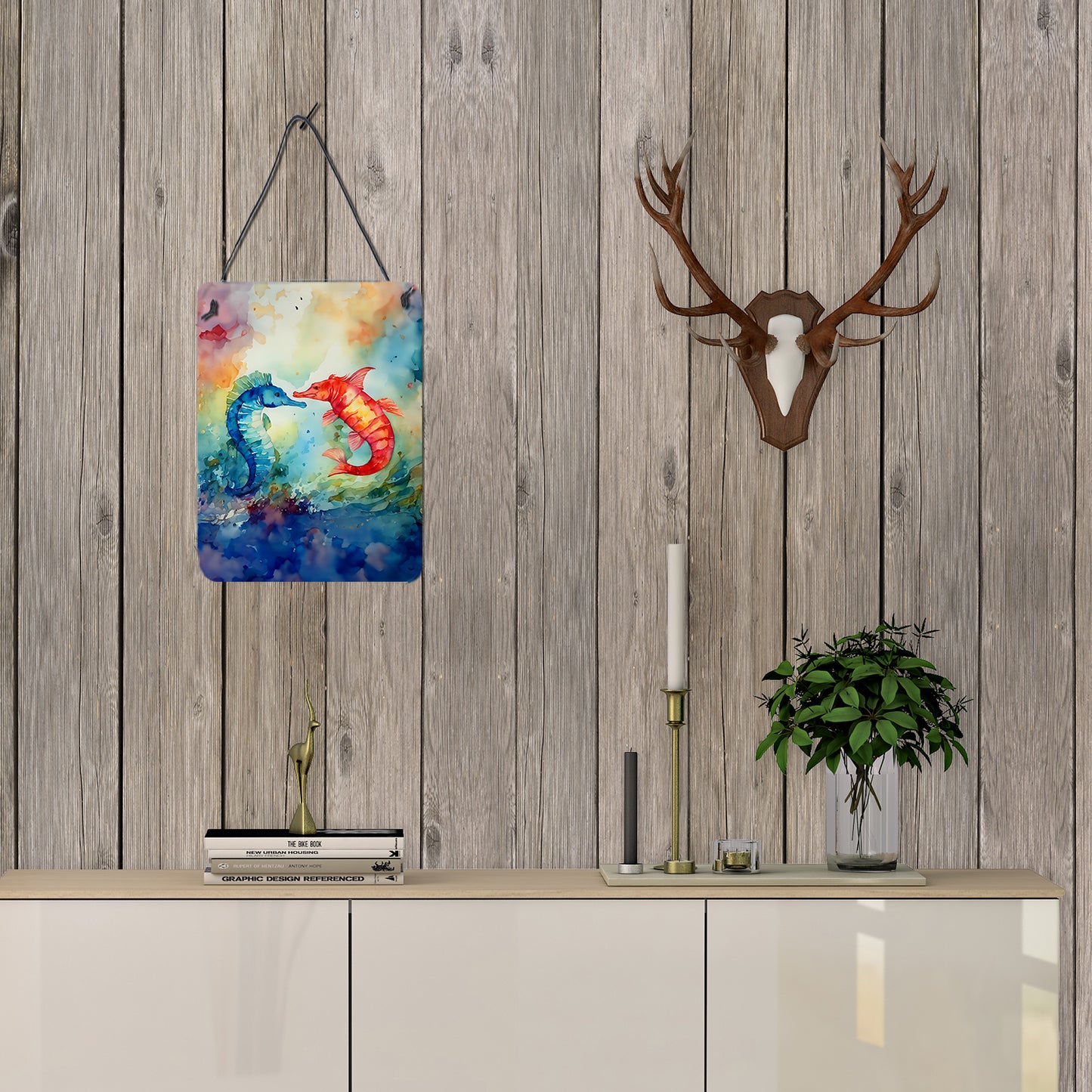 Seahorses Wall or Door Hanging Prints