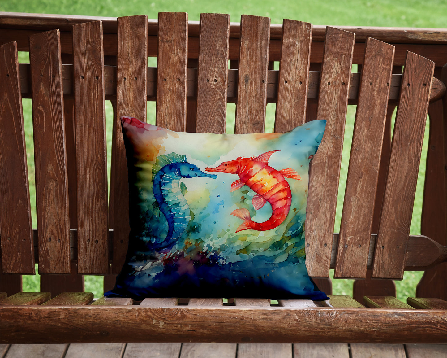 Seahorses Throw Pillow