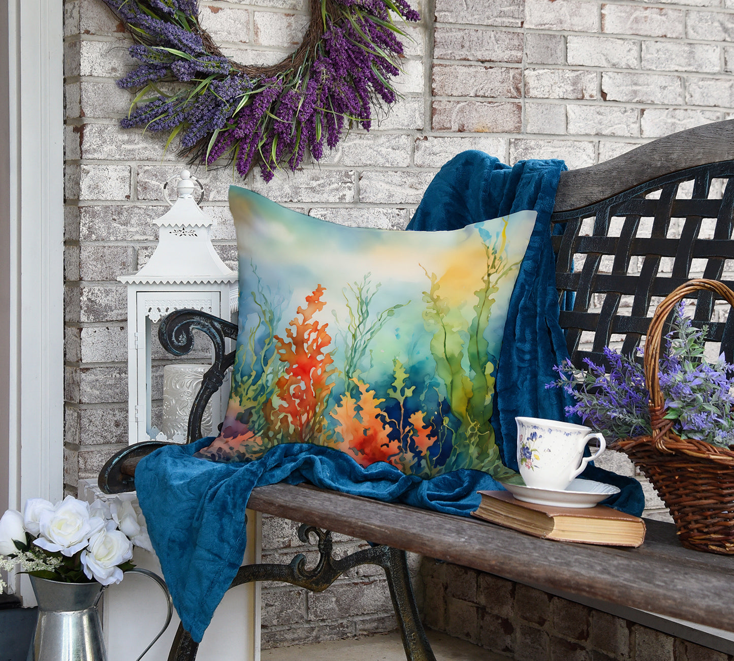 Seaweed Throw Pillow