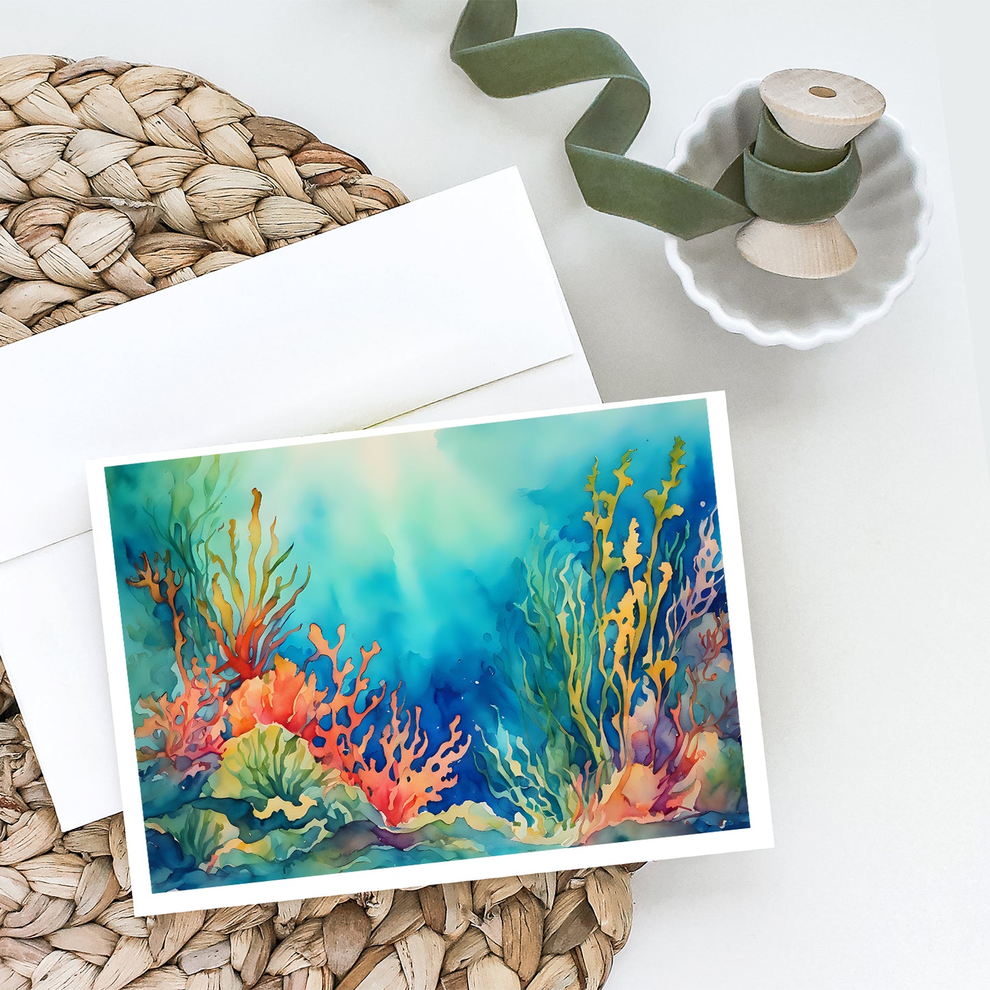 Seaweed Greeting Cards Pack of 8