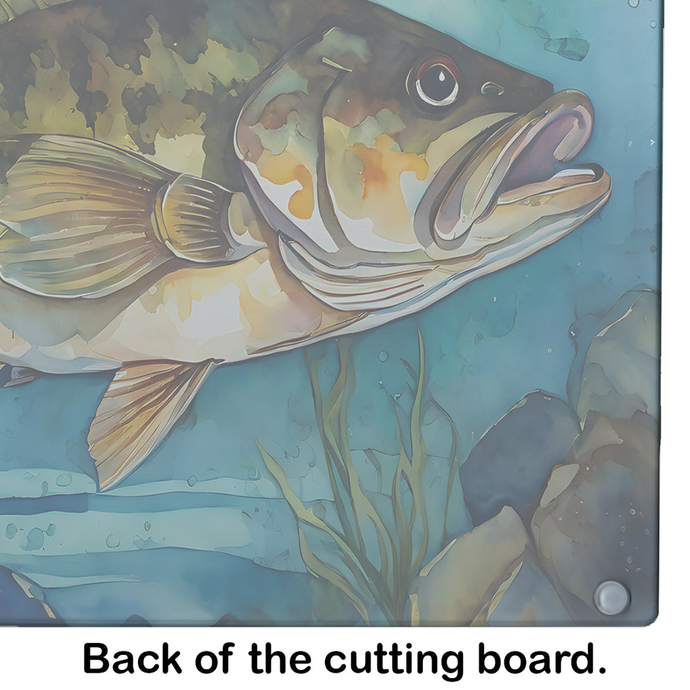 Smallmouth Bass Glass Cutting Board