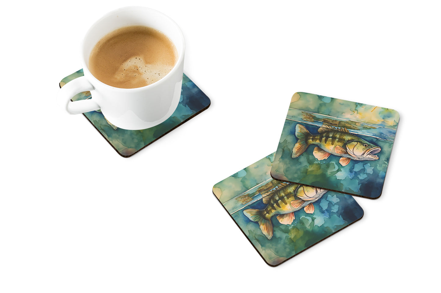 Smallmouth Bass Foam Coasters