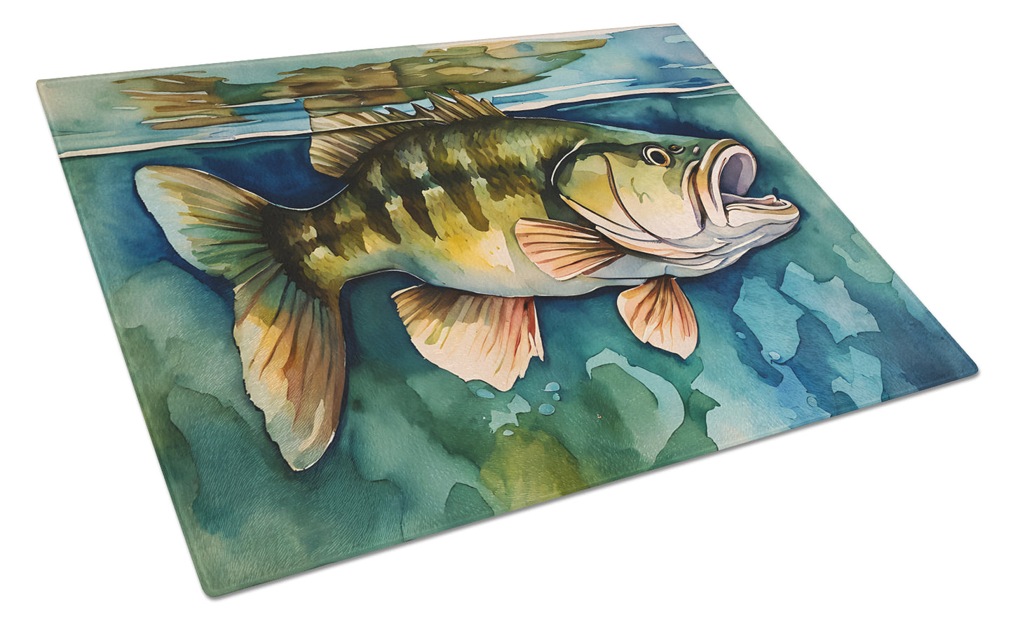 Buy this Smallmouth Bass Glass Cutting Board