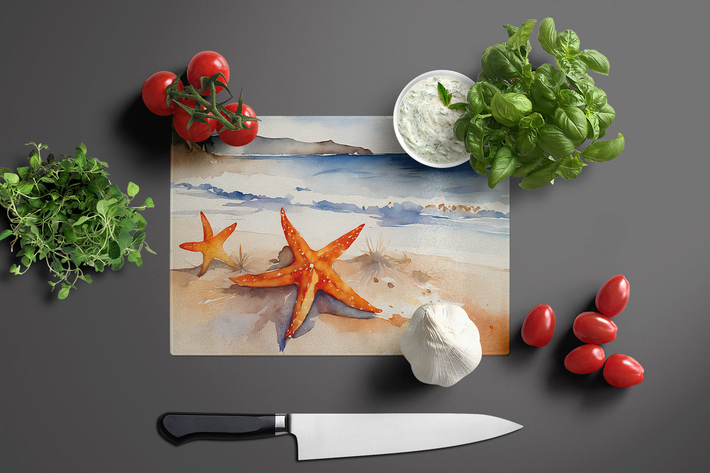 Starfish Glass Cutting Board