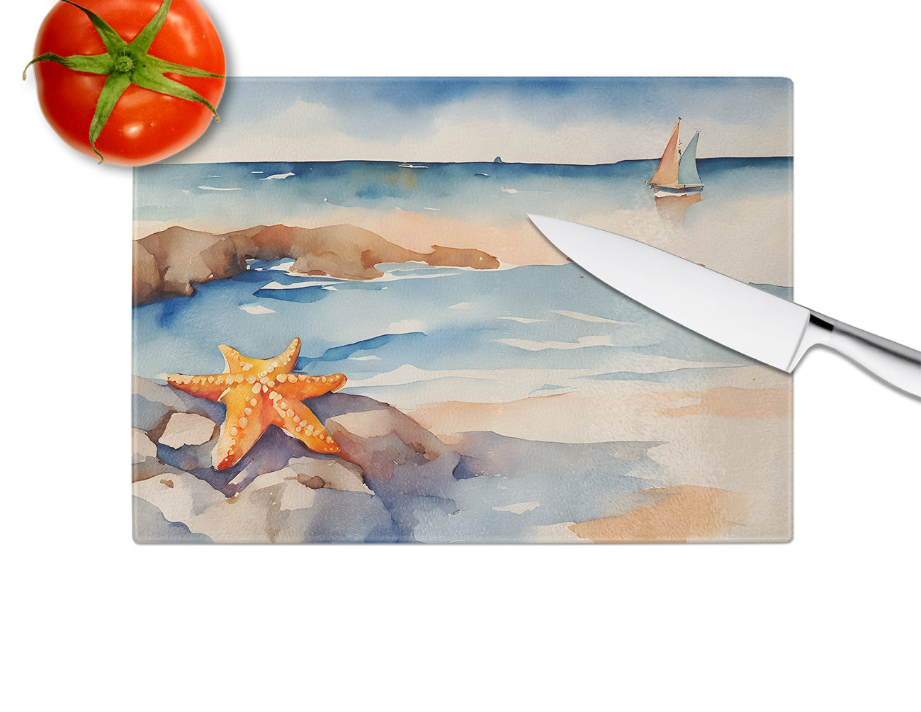 Starfish Glass Cutting Board