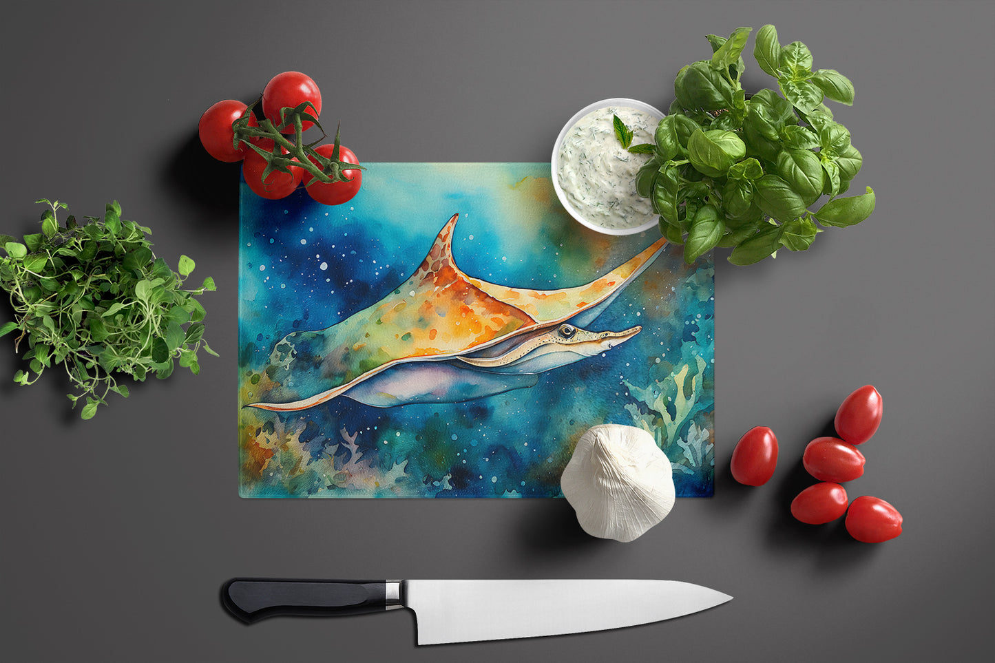 Sting Ray Glass Cutting Board