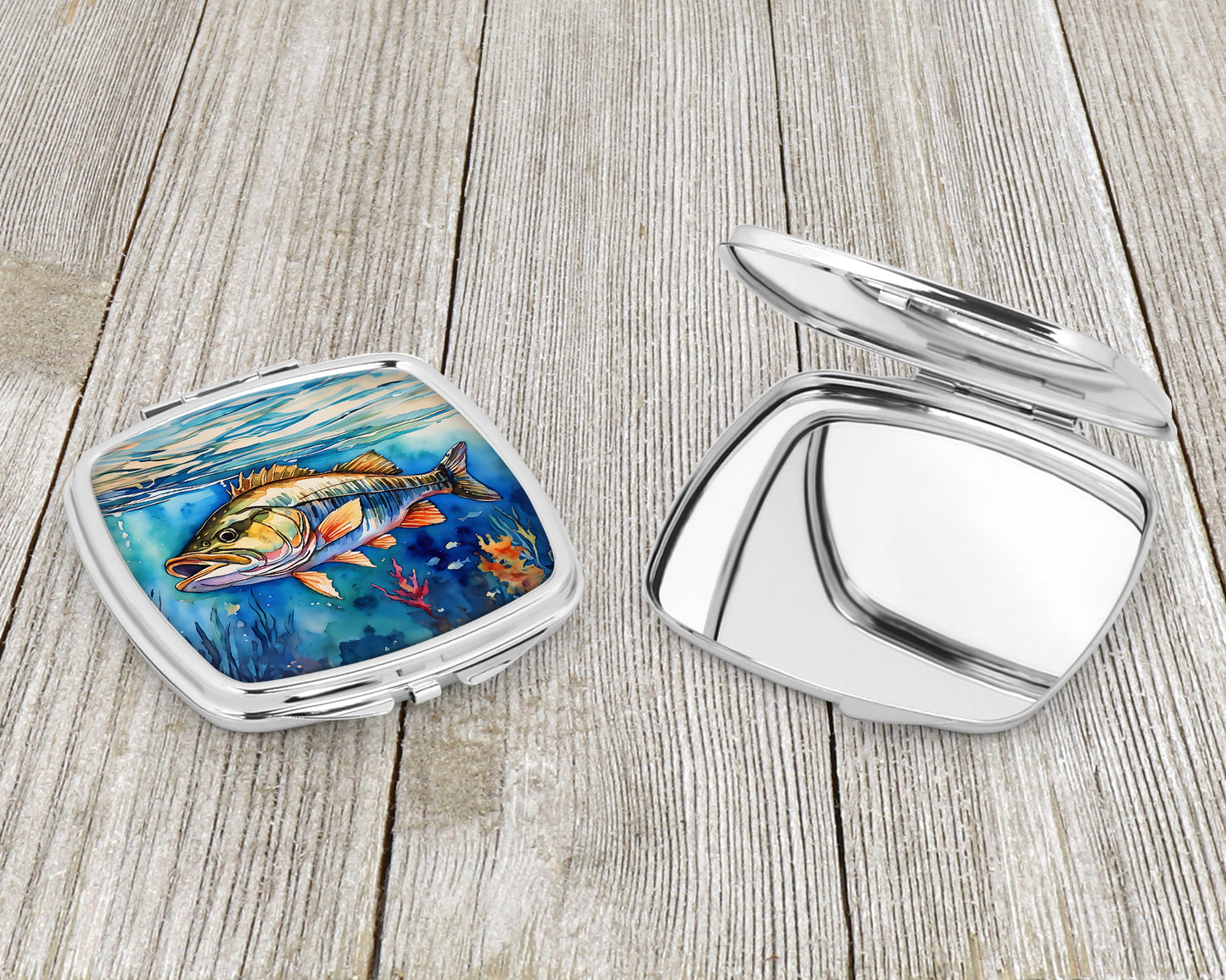 Striped Bass Compact Mirror