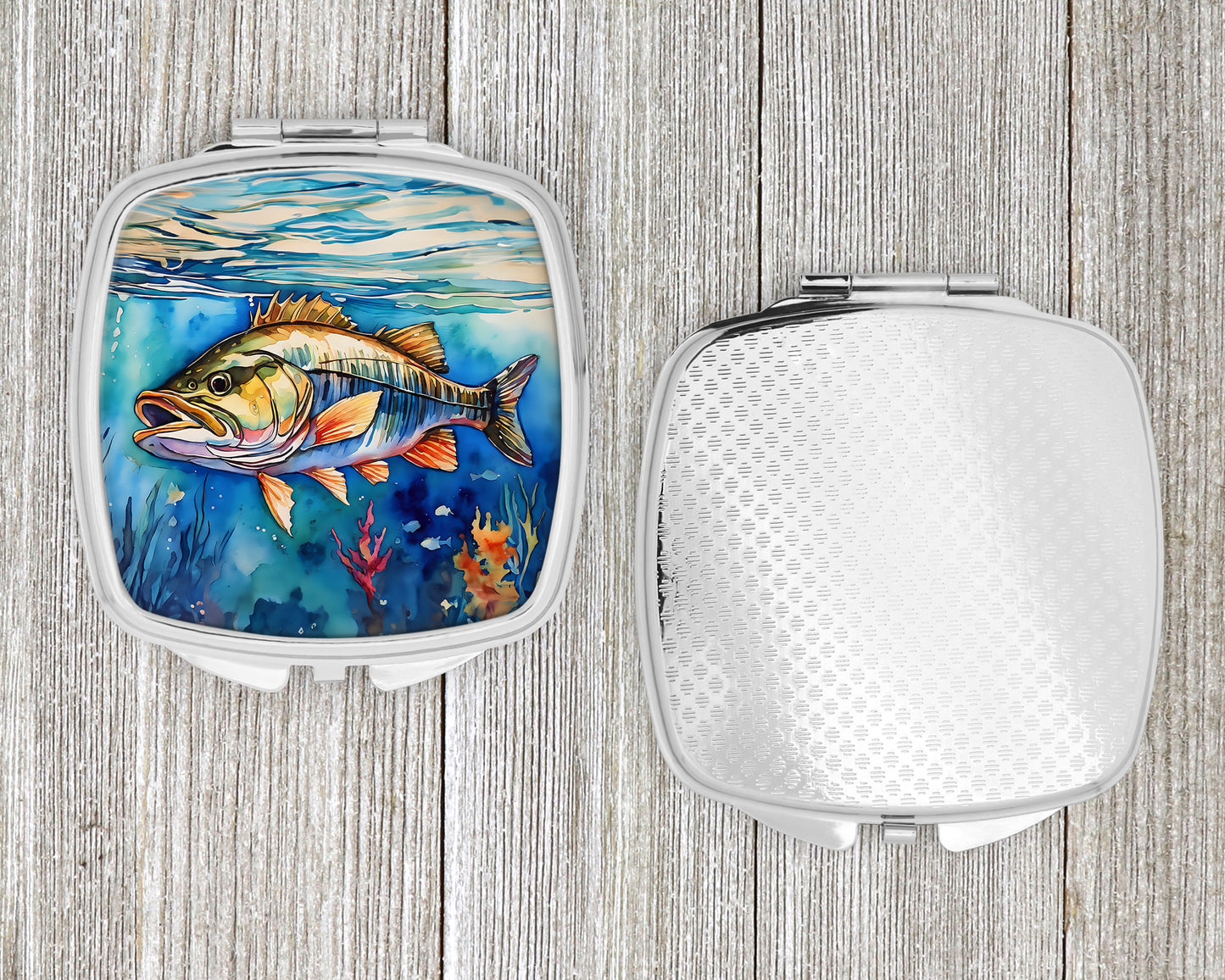 Striped Bass Compact Mirror