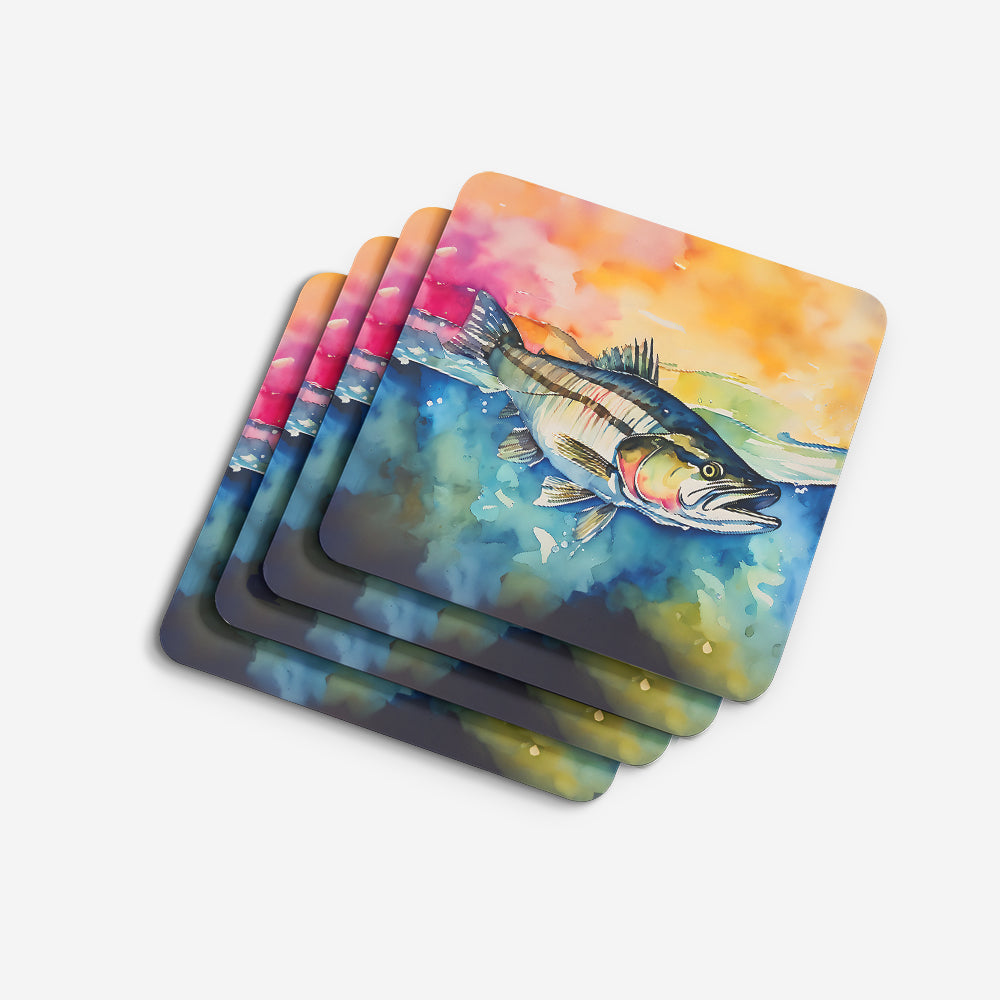 Striped Bass Foam Coasters