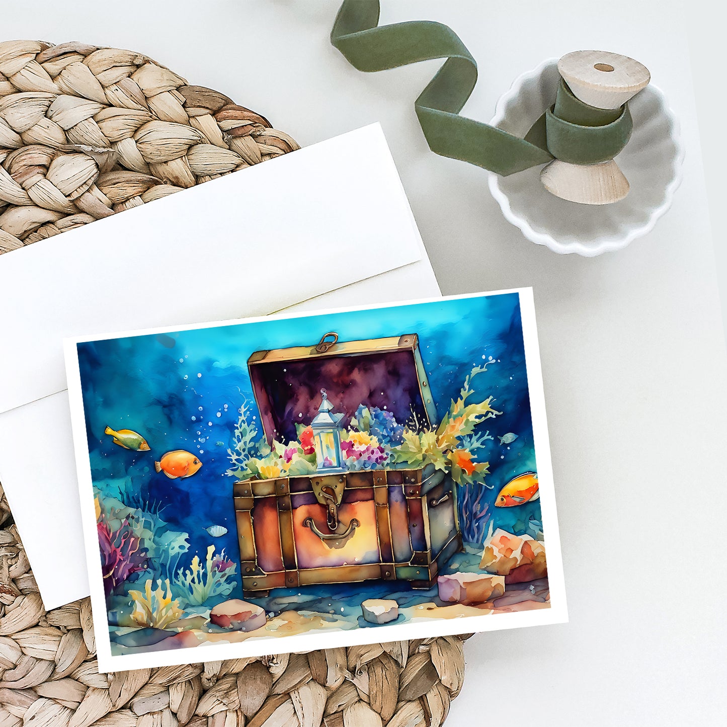 Treasure Chest Greeting Cards Pack of 8