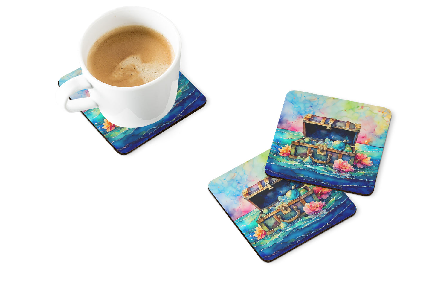 Treasure Chest Foam Coasters