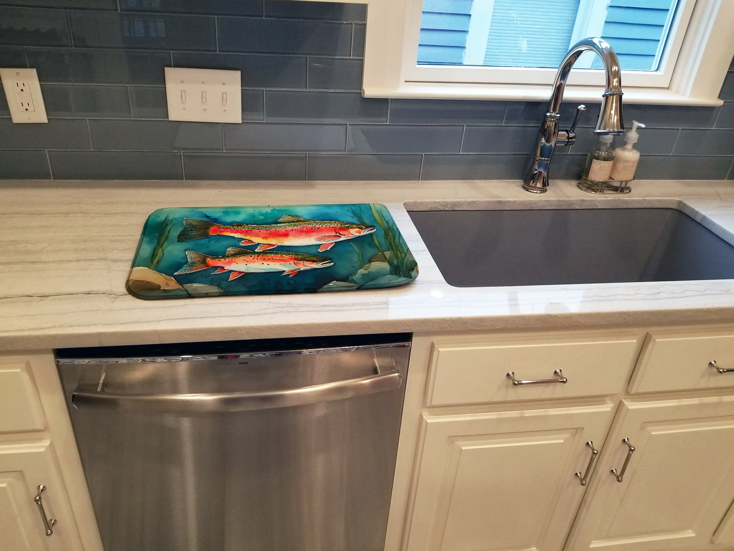 Trout Dish Drying Mat